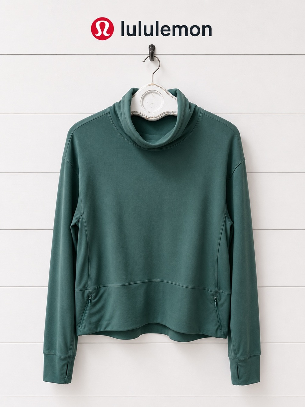 LULULEMON Ready to Rulu Pullover Green Size 8